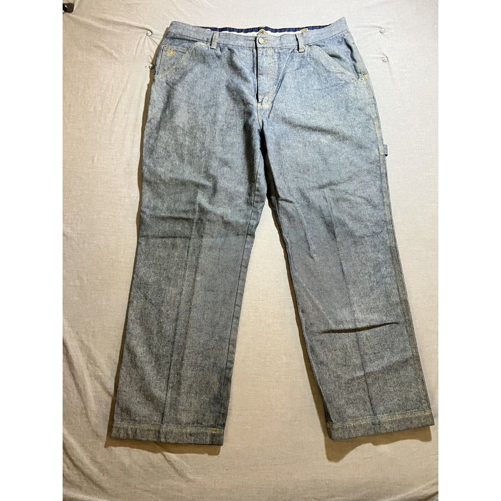 Enyce Carpenter Jeans Men's‎ 42x32 Blue Denim Pocketed Baggy Fit Hip Hop Y2K.